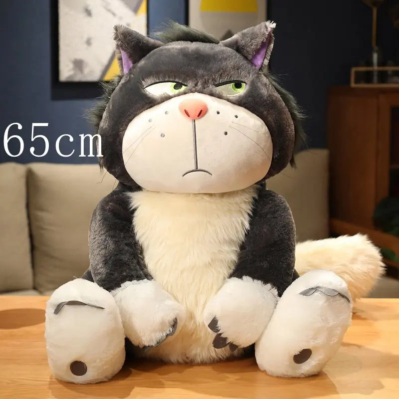 65cm High Quality Big Cat Lucifer Plush Soft Filling Animal Sitting Doll Bed Decoration Children's Toy Birthday Gift