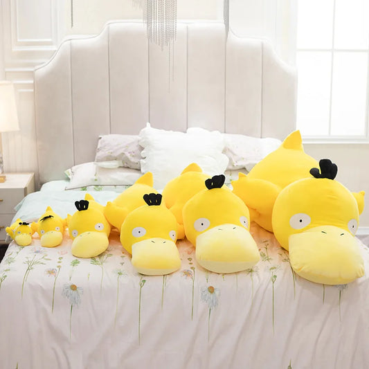 Big Size Pikachu Psyduck Plushies Doll Cuddly Pillow Stuffed Anime Pokemon Yellow Duck Plush Toy Sofa Bed Back Cushion Girl Gift