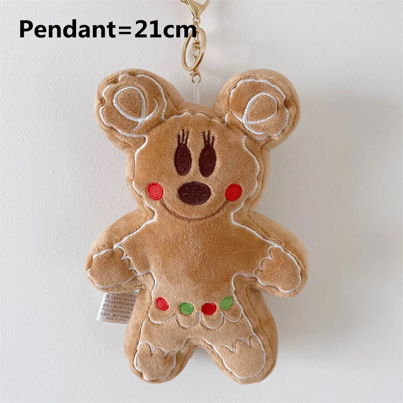 Cute Gingerbread Man Plush Toy Cartoon Soft Anime Biscuits Man Plushies Lovely Appease Doll Pendant Xmas Gifts for Girl