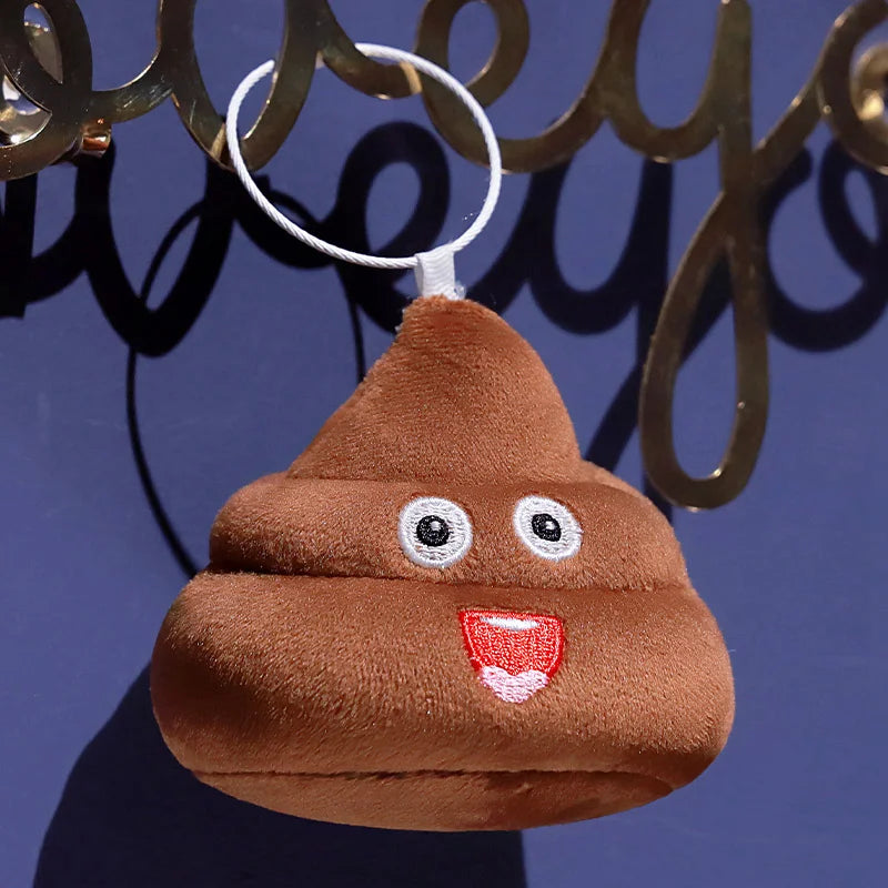 10CM Funny Plush Poop Pendant Toys Cute Expression Poo Keychain Stuffed Small Doll Kawaii Bag Decoration