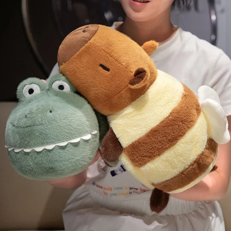 25/35CM Kapibala Capybara Turn To Bee Crocodile Plush Toy Internet Celebrity Capybara Toys Doll Children's and Girls' Gift