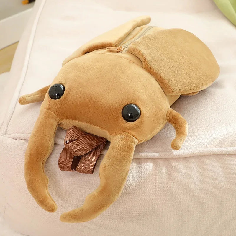 1pc 45*25CM Creative Simulation Insect Plush Backpack Toys Stuffed Cartoon Dolls Kawaii Beetle Pillow Birthday Gifts