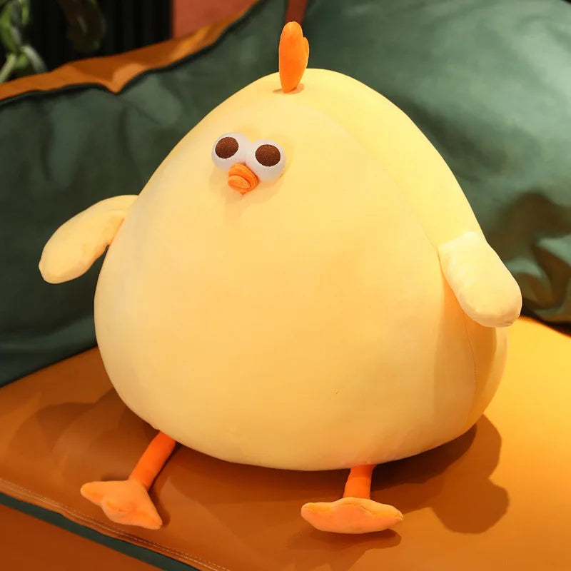 Funny Fat Chicken Plush Toy Pillow Soft Simulation Cute Plush Doll Neck Pillow Stuffed Animal for Boys Girls Festival Gifts