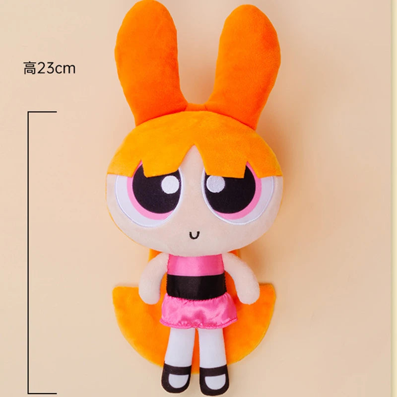 Original The Powerpuff Girls Cartoon Plush Doll Buttercup Bubbles Blossom Cute Kawaii Fluffy Stuffed Toy 23cm/35cm