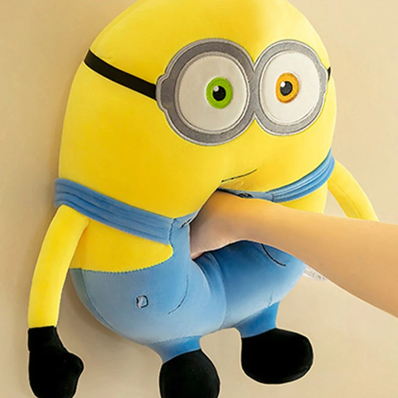 30CM Minion Pillow Movie Peripheral Yellow Plush Bob Plush Stuffed Toy Jeans Soft Doll Pillow Decoration Children's Birthday Gif