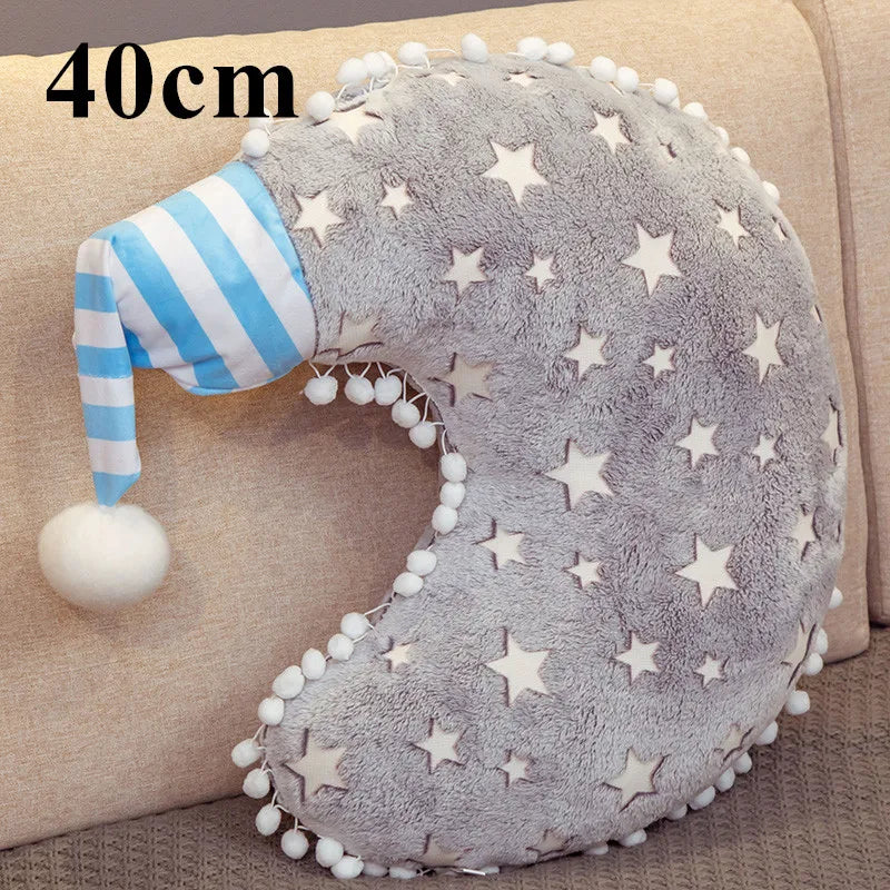 INS Plush Sky Series Luminous Cloud Moon Star Pillow Soft Cushion Kawaii Stuffed Plush Toys For Children Baby Kids Toy Girl Gift