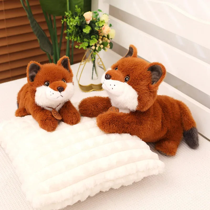 30/40cm Soft Fluffy Fox Plush Toy Kawaii Cartoon Animal Fox Stuffed Doll Girls Lover Valentine's Gift Cute Sofa Decor Pillows