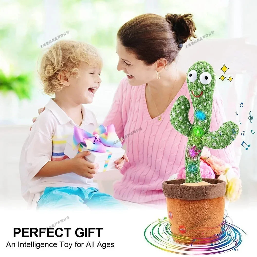 Smart Electronic Plush Toy for Children Singing Dancing Talking and Sound Recording Cactus Toys for Baby Xmas Gifts for Kids