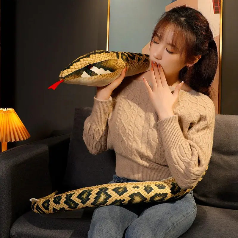 210cm Simulation Soft Plush Toys Giant Long Snake Animals Python Cloth Toy Stuffed Dolls Birthday Christmas Gifts