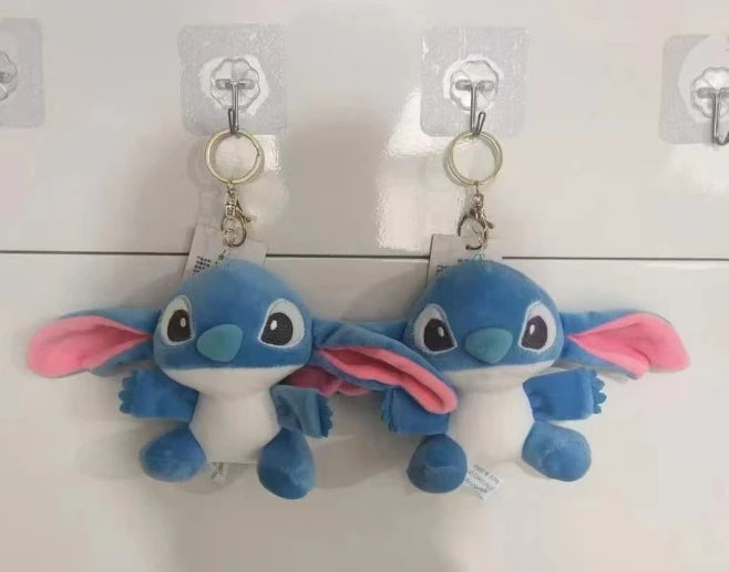 16cm Disney Stitch Doll Keychain Plush Toy Backpack Pendant  Anime Lilo & Stitch Children's Toy Soft Comfortable Stuffed Doll