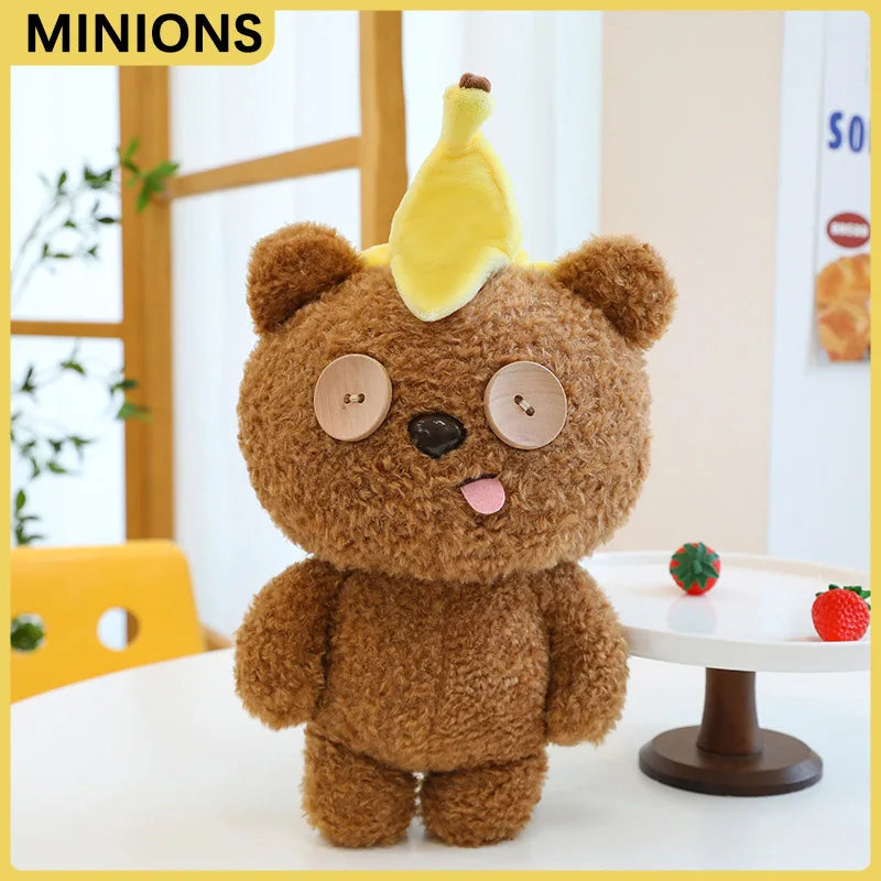 35CM Anime Disney Minions Tim Bear Plush Doll Toys Minion Teddy - Bobs Teddy Bear Stuffed Dolls Pillow Children's Birthday Gifts