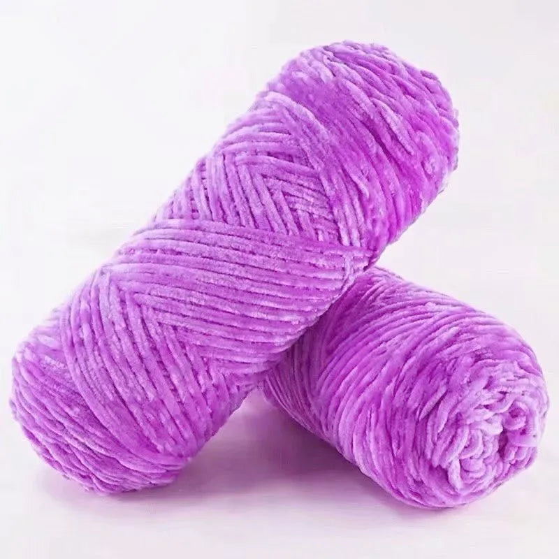 DIY 100% Polyester  Velvet Yarn Amigurumi Accessories Dolphin Baby Plush Yarn Soft Chenille Yarn for Knitting  1 Skein 100g 130M