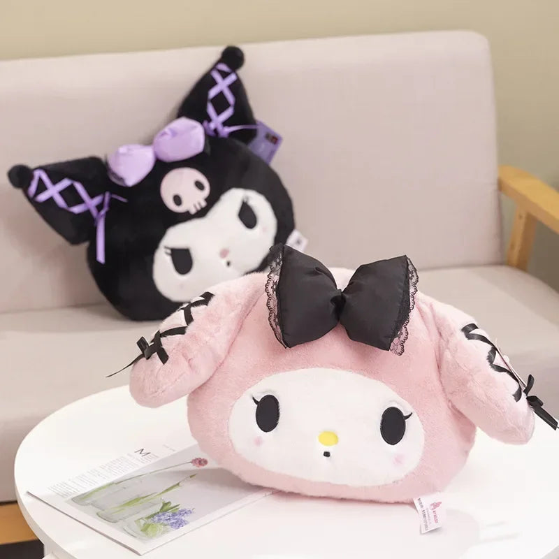 Sanrio My Melody Kuromi Plush Doy Toy Cartoon Car Seat Headrest Chair Neck Pillow Cushion Decoration Sanrio Girls Toys Gifts