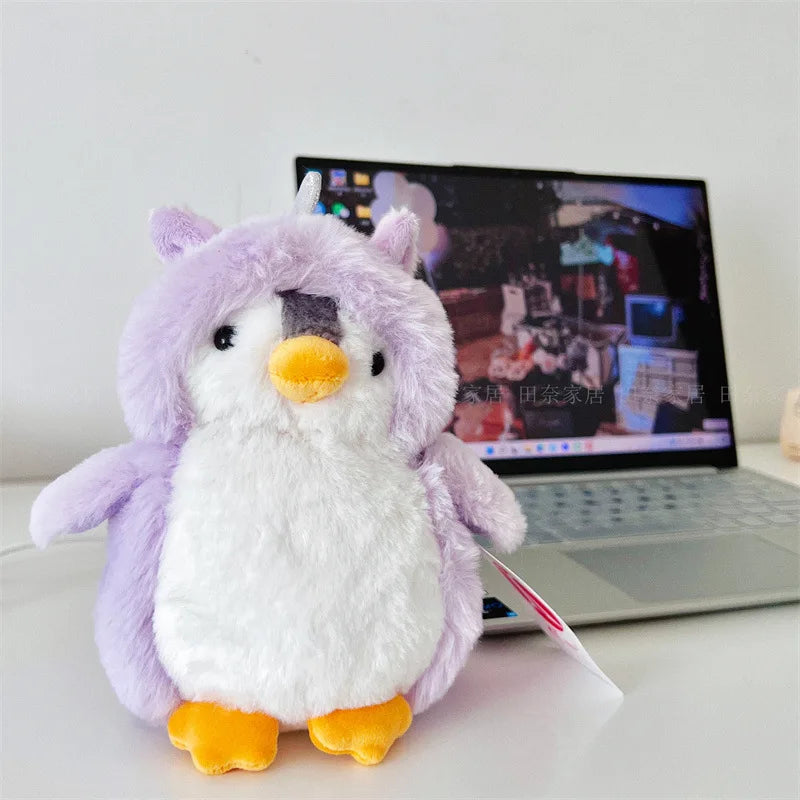 18cm Lovely Penguin Plush Toy Cute Furry Penguin Cosplay Unicorn Dinosaur Rabbit Doll Soft Plushies Birthday Gifts Girl