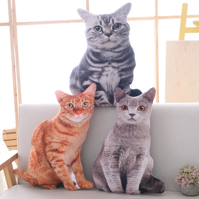 1pc 50cm Simulation Plush Cat Pillows Soft Stuffed Animals Cushion Sofa Decor Baby Appease Sleeping Doll Cotton Animals Gifts