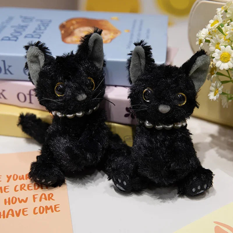 Creative Cute Cartoon Boiled Egg/Black Cat Pendant Soft Plush Workmanship Doll Decoration Great Birthday Present Friend Children