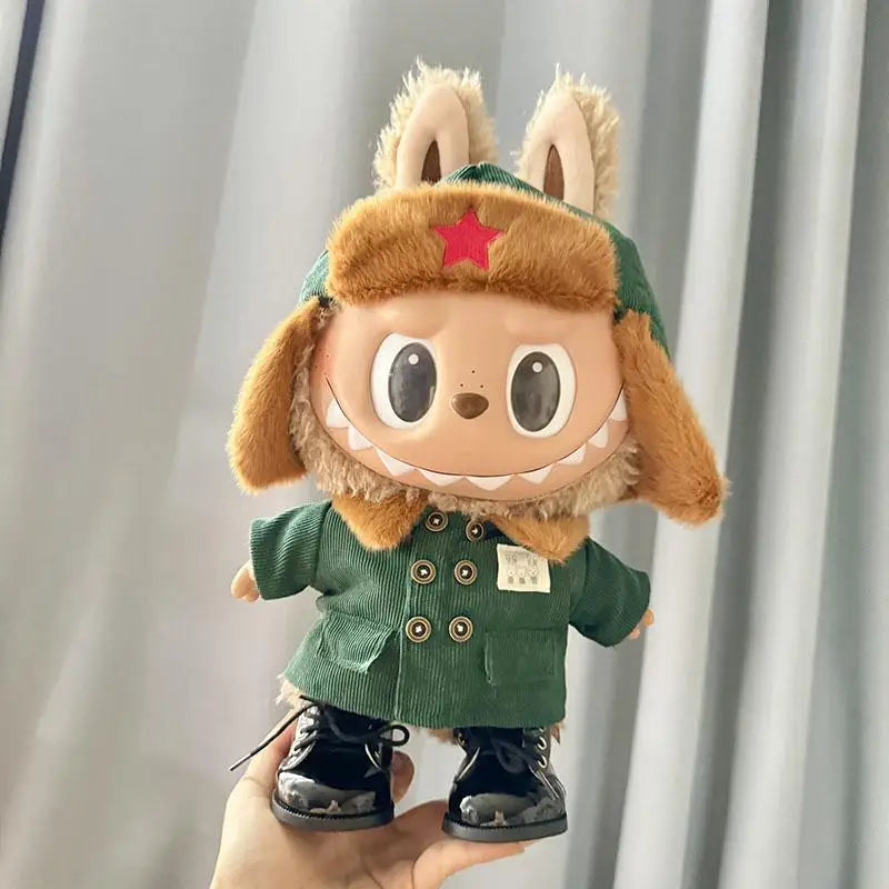 For 38 Cm Labubu plush doll clothes outfit doll MOKOKO coat rabbit ear strap skirt set  Accessories Cute Decoration