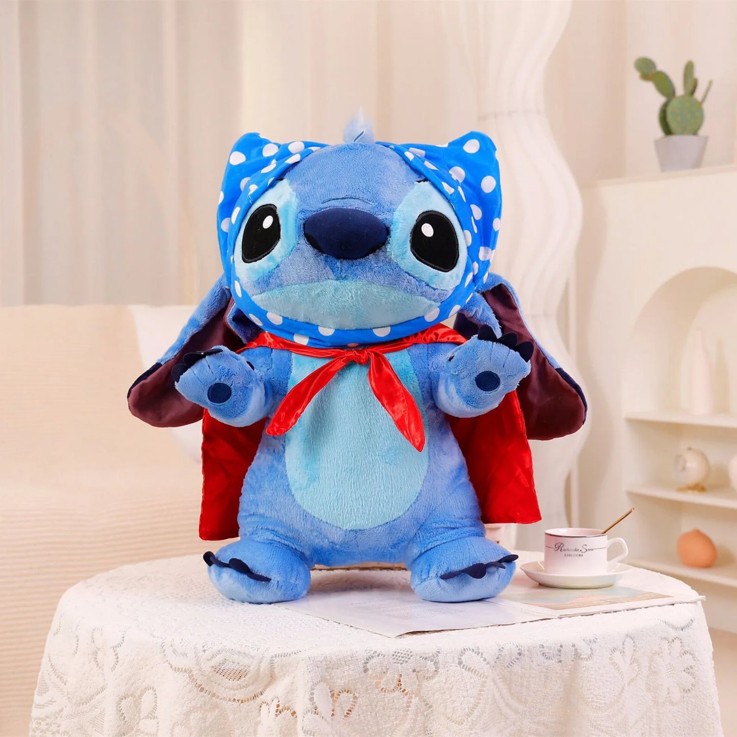 25/50cm Disney Stitch Pajamas Cloak Series Kawaii Plush Doll Toys Soft Stuffed Toy Sofa Back Cushion Children Christmas Gifts