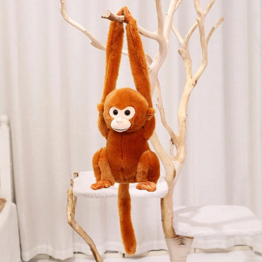 Long Arm Monkey Plush Golden Monkey Plush Toy Soft Stuffed Doll Long-armed Monkey Plushies Baby Sleeping Soothing for Boys