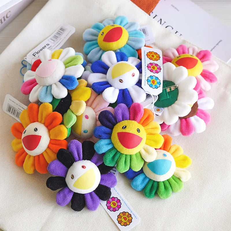 Sunflower Plush Brooch Pendant Backpack Pendant Celebrity Same Style Fashion Cute Trendy Gift Birthday Unisex Toy Periphery