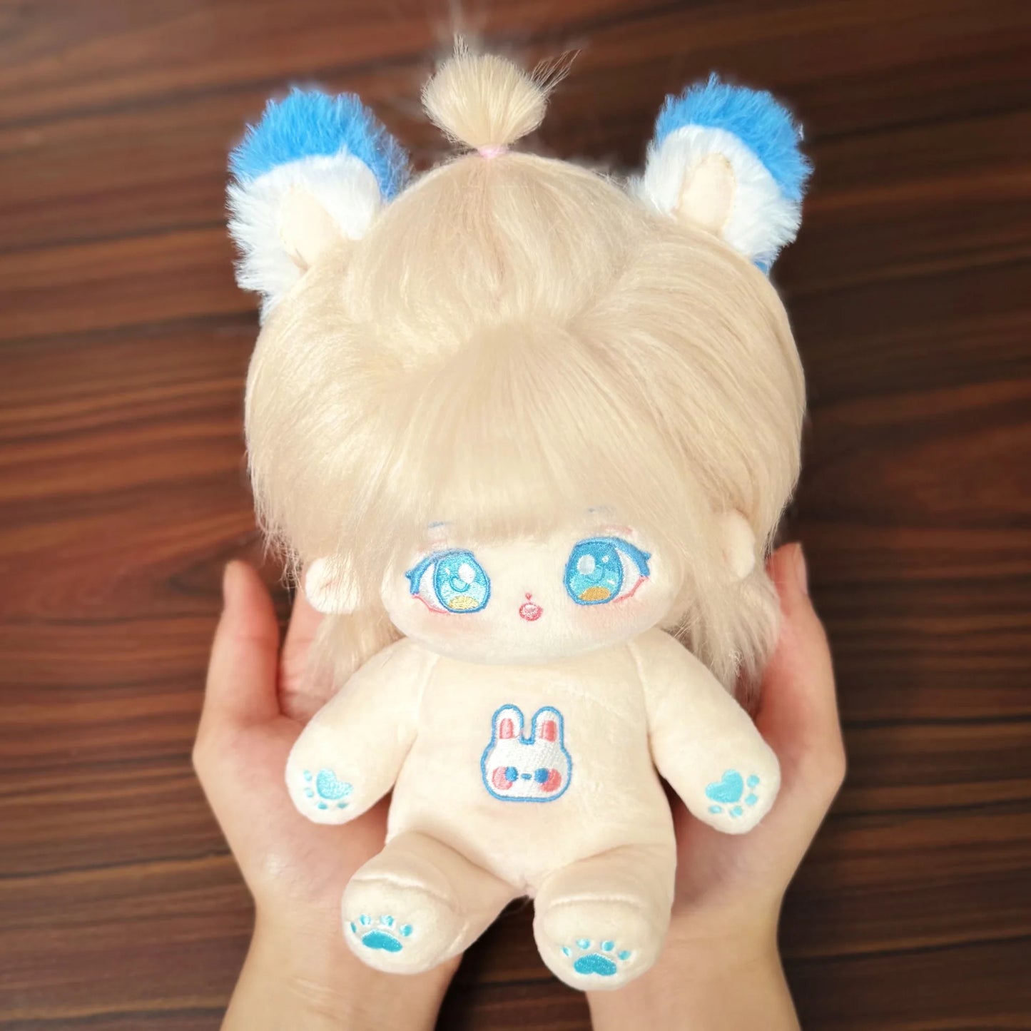 20cm Kawaii Plush Cotton Doll Idol Stuffed Super Star Figure Dolls No Attribute Fat Body Crying Doll Can Change Clothes Gift