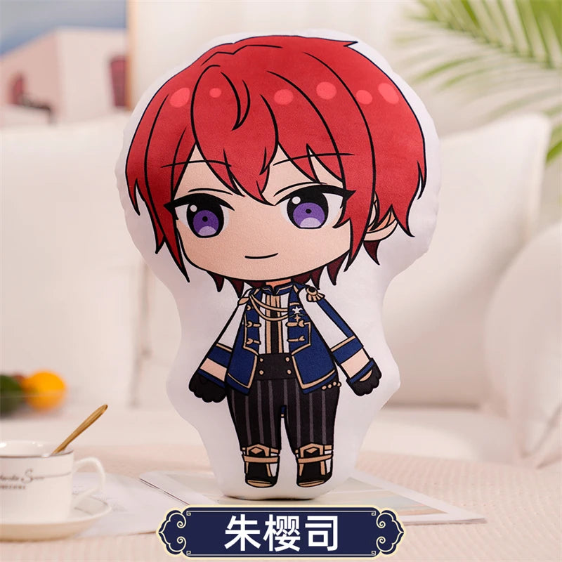 45cm Ensemble Stars Cartoons Anime Plush Toy Eichi Sakuma Rei Throw Pillow Cosplay Sofa Cushion Double-sided Printing Girl Fans