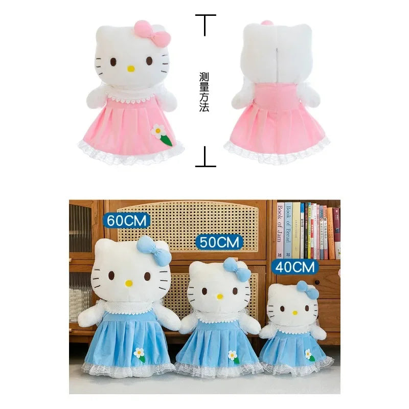 40/50CM Sanrio Hello Kitty Plush Cute Movie KT Cat Cute Girl Princess Dress Peluche Doll Soft Stuffed Toy Children Xtmas Gift