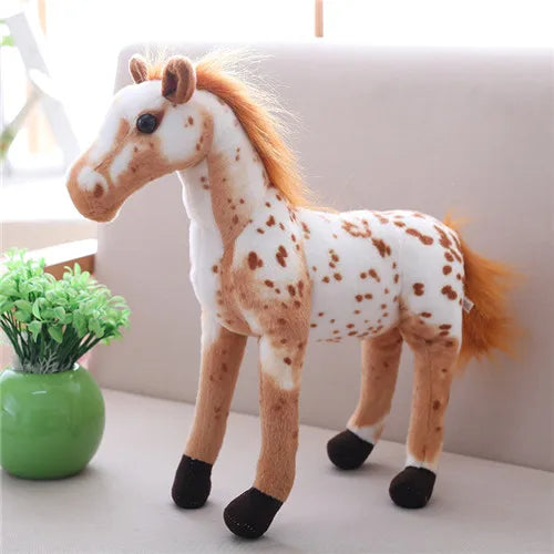 30cm Simulation Horse Plush Toys Cute Stuffed Animal Zebra Doll Soft Realistic Horse Toy Kids Birthday Gift