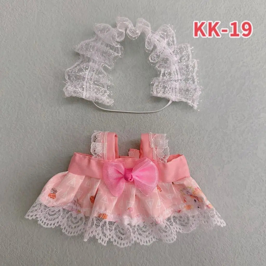 20cm doll change clothes small skirt for Upset duck cotton doll cute and sweet Lolita dress