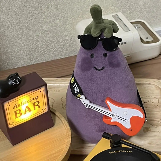 For Jellycat 17cm eggplant sunglasses guitar rock wear baby clothes accessories eggplant total summer travel match