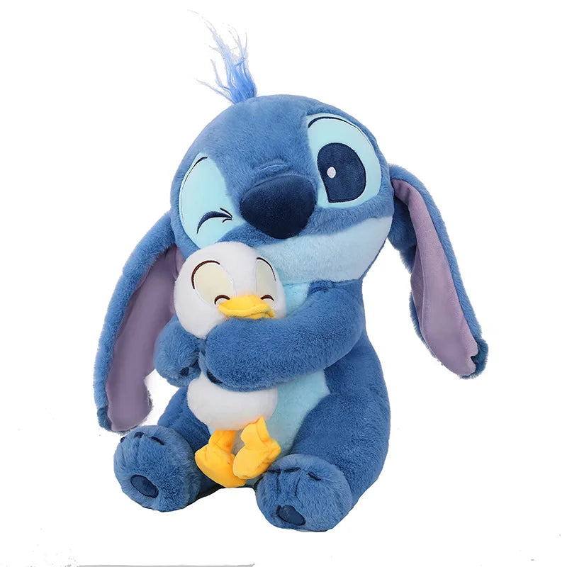 30/45cm Giant Size Stitch Duck and Duck Doll Interstellar Baby Disney Stitch Plush Toy Pillow Doll Birthday Gift for Girls