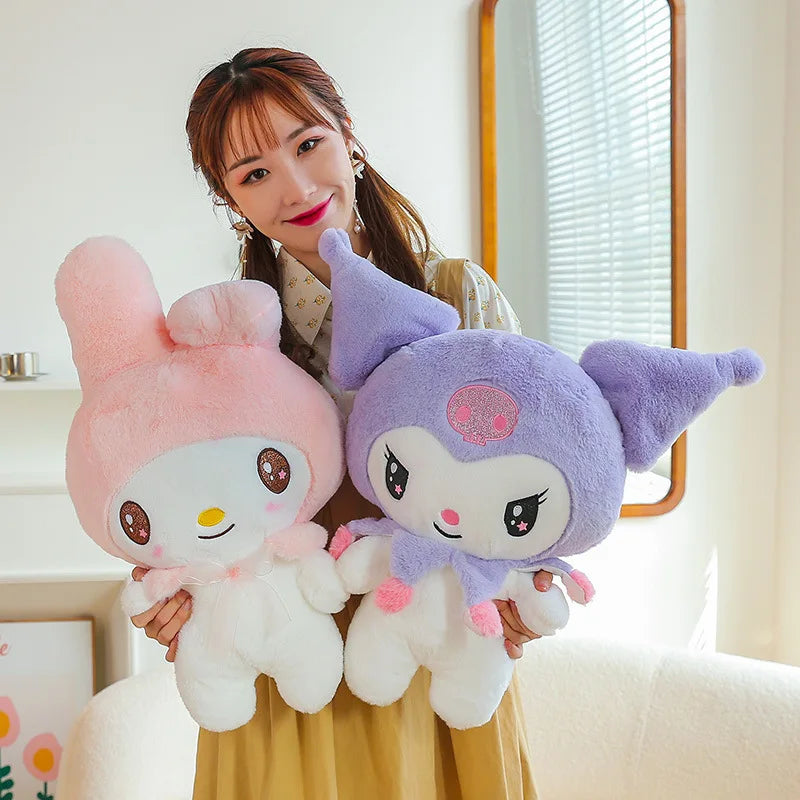 25CM Sanrio Plush Dolls Cute Plush Toys Kuromi Melody Cartoon Plush Stuffed Toys Soft Pillow Plushies Doll Birthday Gifts Girls