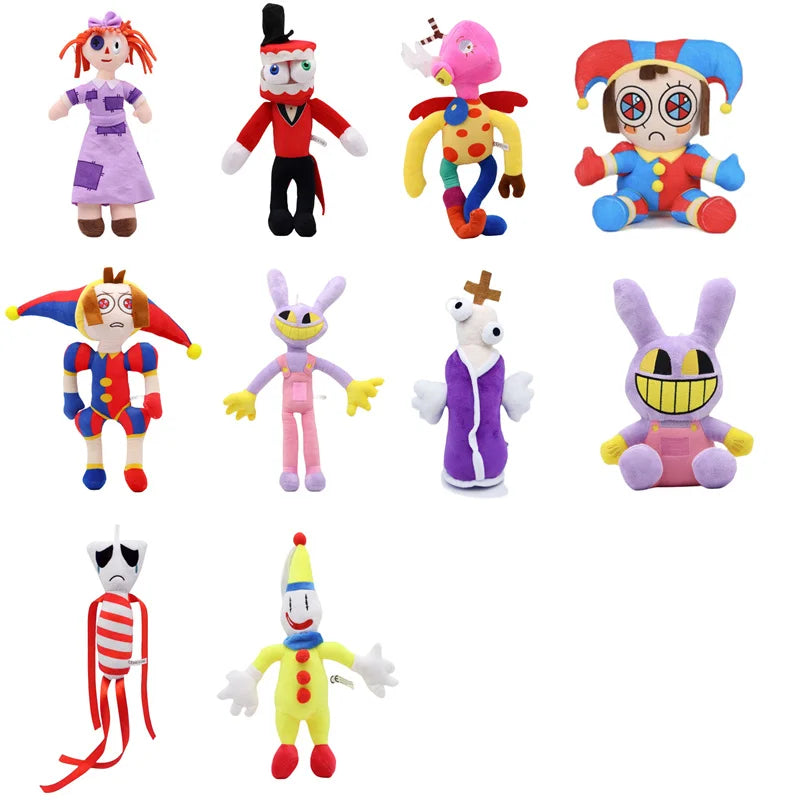 The Amazing Digital Circus Plush Toy Pomni and Jax Plushie Dolls Cute Stuffed Animal Toys Birthday Gift