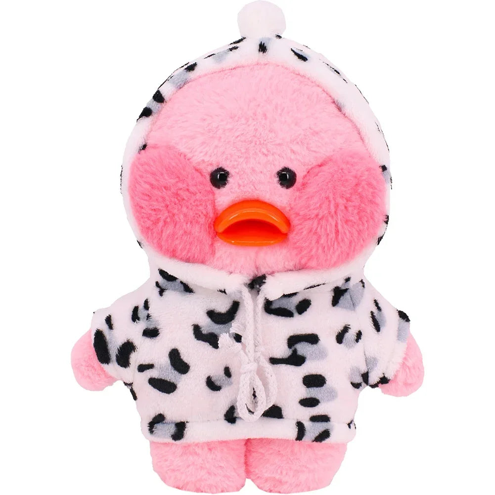 30cm Cute Plush Doll'S Clothes Outfit Accessories For Cafe LaLafanfan Duck Clothes Doll Jumpsuit Color Match Hoodies Girl`s Gift