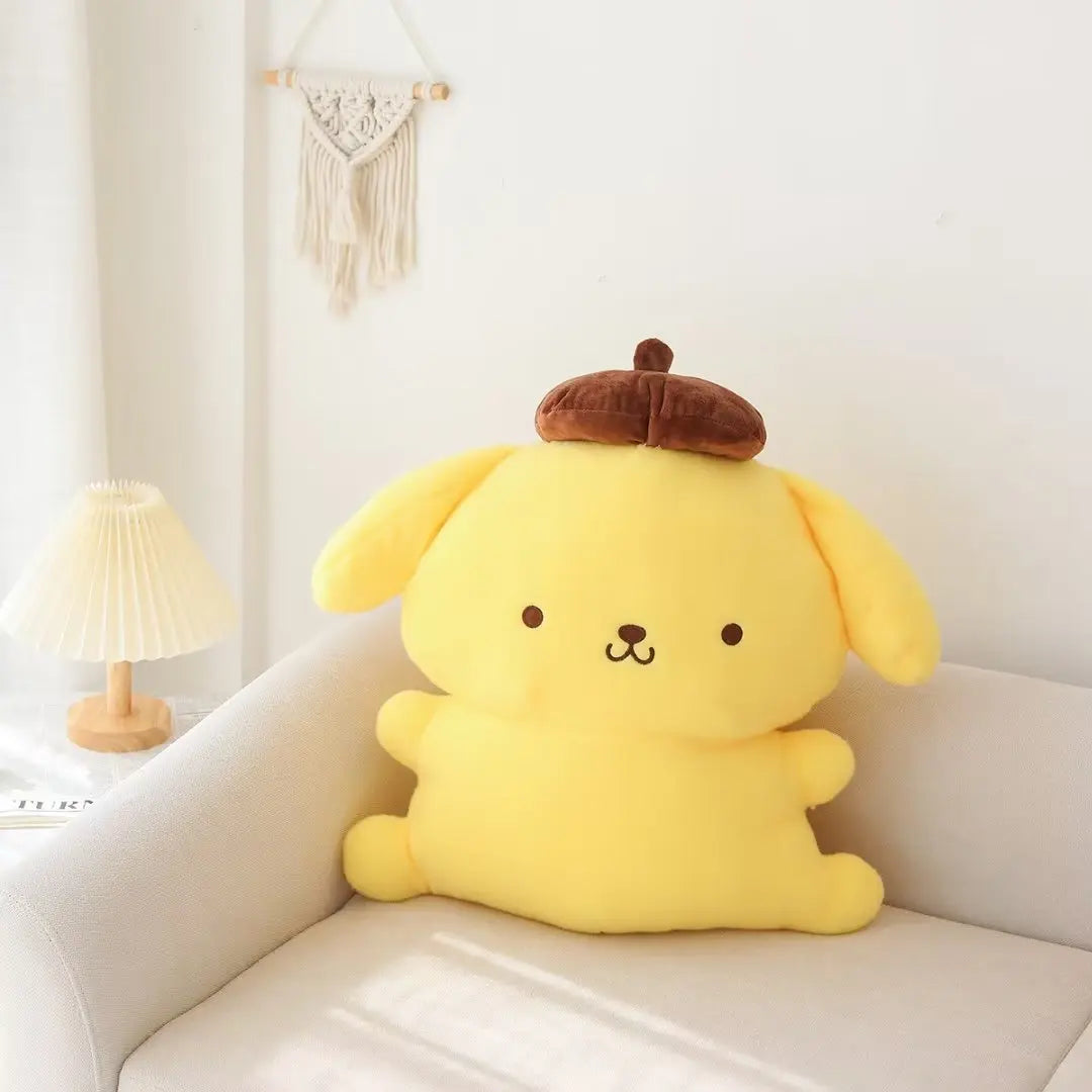 Sanrio Peluche Melody Kuromi Cinnamoroll Hangyodon Plush Pillow Pom Pom Purin Stuffed Cushion Plush Doll Xmas Gift For Girl