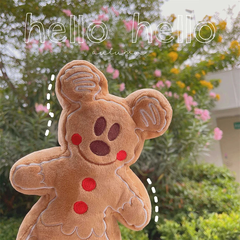 Cute Gingerbread Man Plush Toy Cartoon Soft Anime Biscuits Man Plushies Lovely Appease Doll Pendant Xmas Gifts for Girl