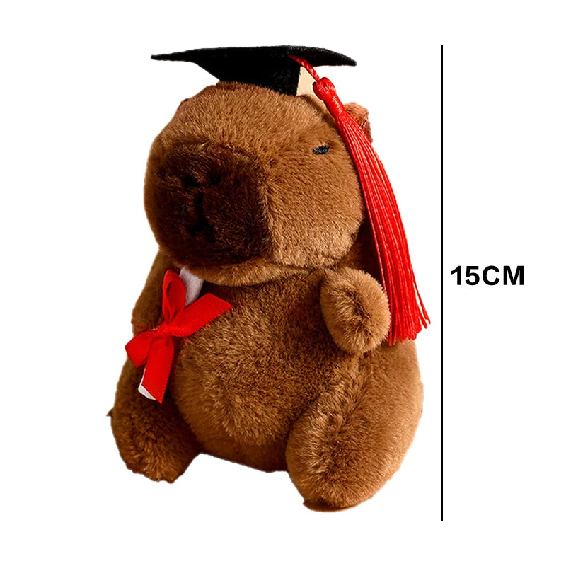 Cute Plush Dr Capibala Doll Pendant Exquisite Capybara Stuffed Toy Fashion Women Bag Pendant Car Hangings Ornament Keyring