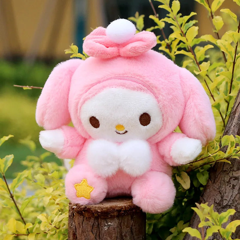 Wholesale 14Cm Plushies Sanrio Keychain Accessories Hello Kitty Plush Toys My Melody Kuromi Keyring Cinnamoroll Backpack Pendant