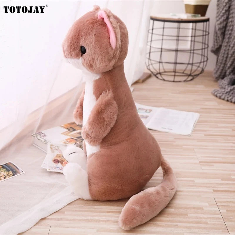 1pc 50cm Fluffy Ferret Plush Toy Soft Stuffed Peluche Cartoon Animal Ferret Dolls Home Decoration Toys Kids Girls Xmas Gift