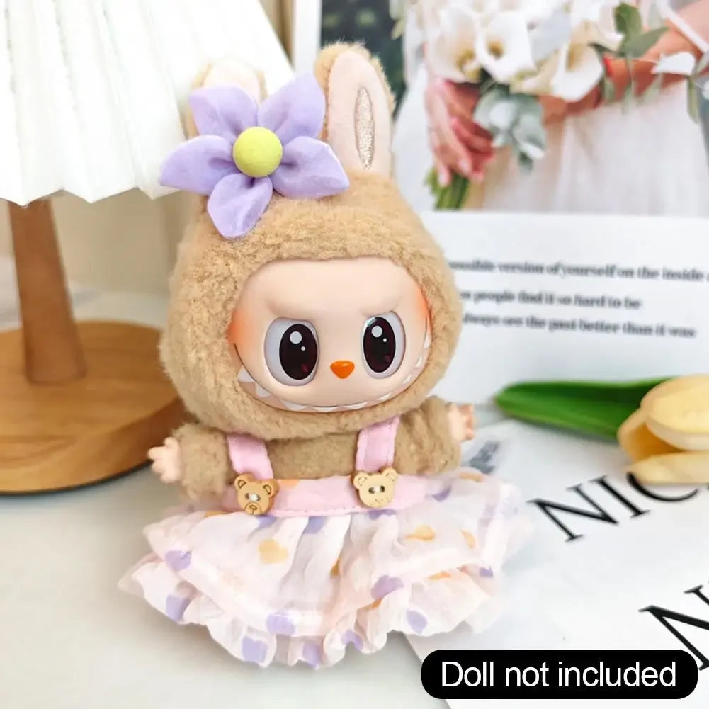 17cm Mini Plush Doll'S Clothes Outfit Accessories For Korea Kpop Exo Labubu Idol girl dress Clothing Gift