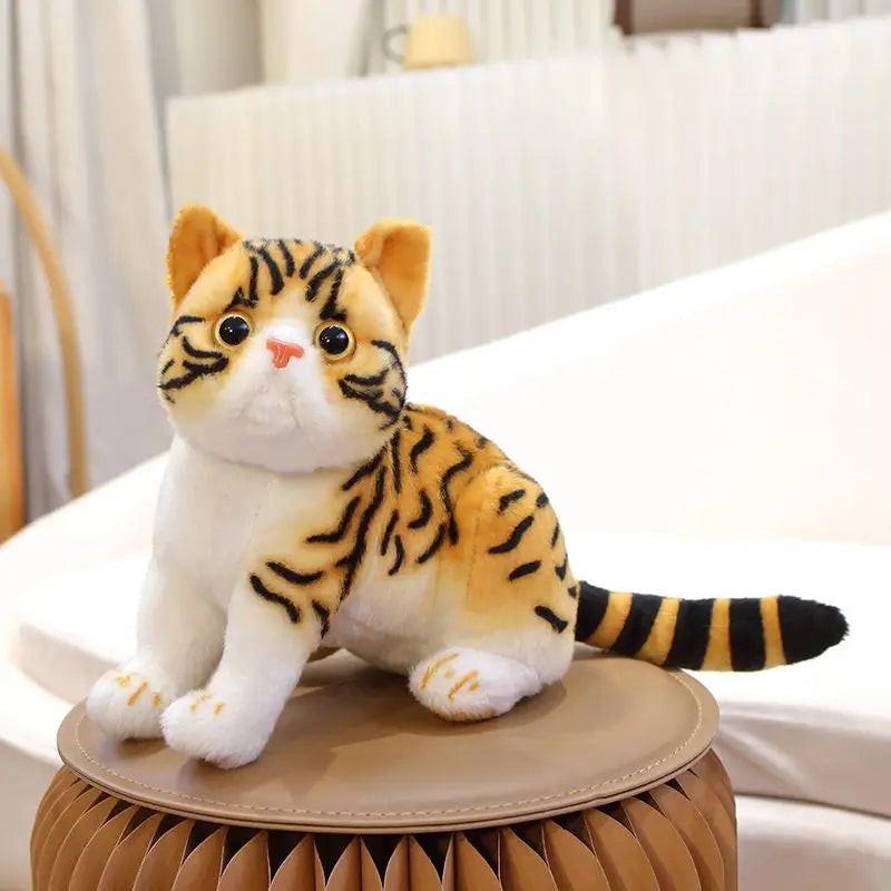 26cm Stuffed Lifelike Cats Plush Toy Simulation American Shorthair Cute Cat Doll Pet Toys Home Decor Gift For Girls Birthday