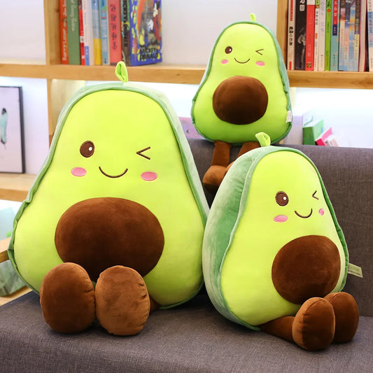 New Cute Avocado Plush Toy Doll Children's Sleeping Pillow Large Doll Holiday Gift Kawaii Creative Fruit Rag Doll Cushion