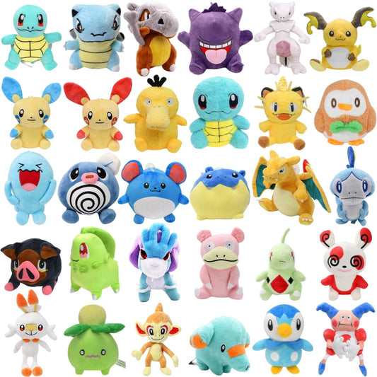 POKEMON Cubone Raichu Piplup Smoliv Phanpy Plush Toy Anime Wobbuffet Gengar Rowlet Meowth Mewtwo Peluche Doll Birthday Gift Kids