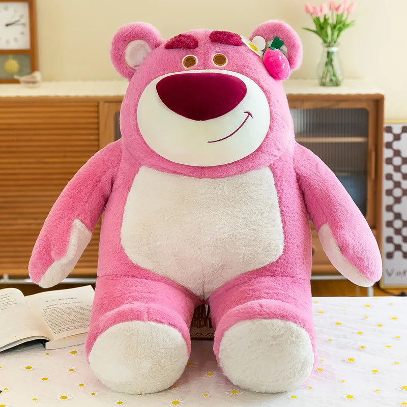 35cm Strawberry Bear Plush Toy Disney Plushies Stuffed Dolls Toys Cloth Doll Girls Sleeping Pillow Room Decoration Birthday Gift