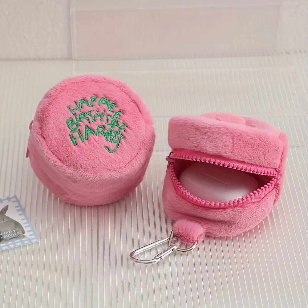 New Cute Earphone Small Thing Plush Coin Purse Key Jewelry Mini Storage Bag Women Girls Pouch Kawaii Travel Bag Decorations