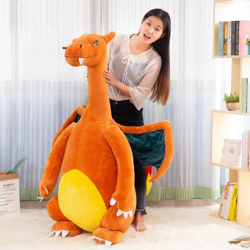 140cm Big Size Pokemon Charizard Doll Cartoon Animation Pillow Plush  Plushies Toy Stuffed Animal Room Decoration Gift