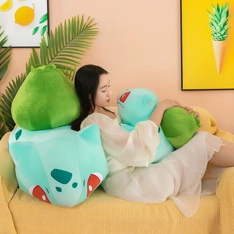 95CM Super Big Kawaii Pokémon Anime Bulbasaur Doll Cartoon Plush Soft Plushies Stuffed Animal