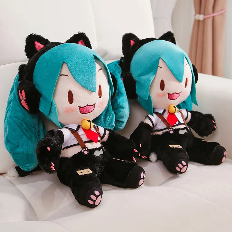 Japanese Anime Miku Fufu Plush Toys Kitty Collection Miku Stuffed Dolls Hobbies Collect Toys Kawaii Room Decor Kids Xmas Gifts