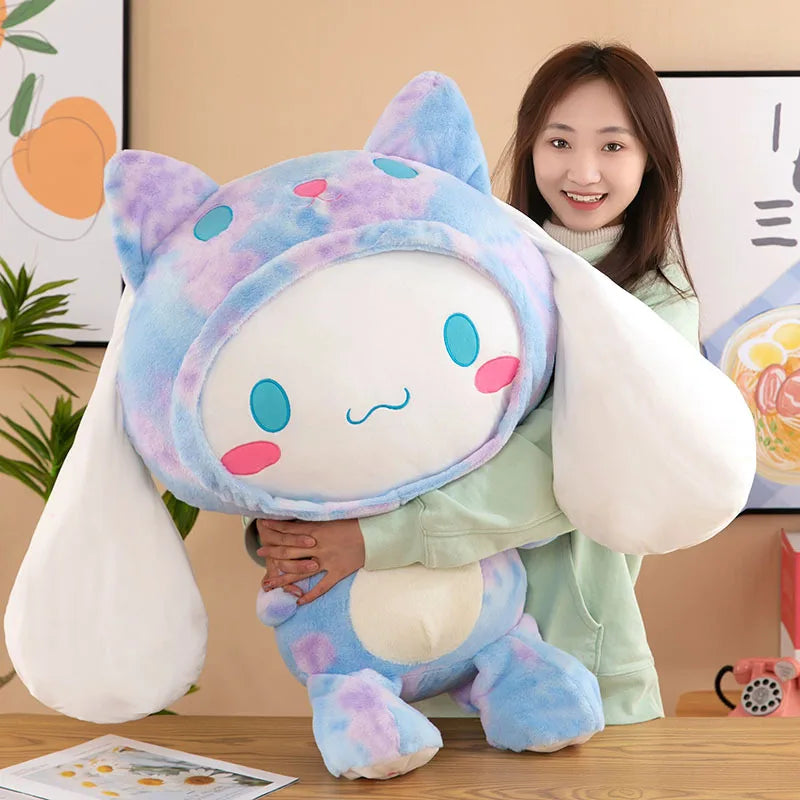 Big Size Sanrio Kawaii Cinnamoroll Dog Plush Toys Pillow Stuffed Animal Comfort Soft Dolls Kids Birthday Gift Cartoon Anime Toy