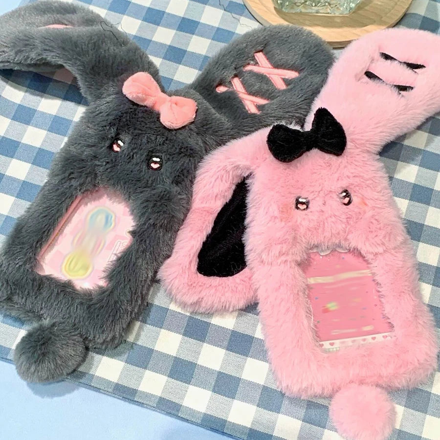 1pcs Plush Photocard Holder Cute Cartoon Photo Card Holder ID Credit Band Card Protector